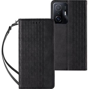 Hurtel Magnet Strap Case case voor Samsung Galaxy A13 5G wallet cover + mini string pendant zwart