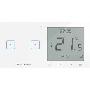 TECH Sterowniki Wired double licht switch met room dimmer, wit WSR-02ML Tech Controllers
