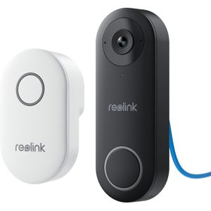 Reolink D340P - 5 MP bedrade videodeurbel met bel, PoE, persoonsdetectie, tweewegaudio, werkt met NVR's