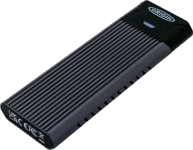 Origin Storage OSEC1TBNVME externe solide-state drive 1 TB USB Type-C 3.2 Gen 2 (3.1 Gen 2) Aluminium, Grijs