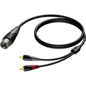 Procab PROCAB CLA703/15 XLR mannelijk - 2 x RCA/Cinch mannelijk 1,5 ma