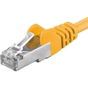 PremiumCord Patch kabel CAT6a S-FTP, RJ45-RJ45, AWG 26/7 5m geel