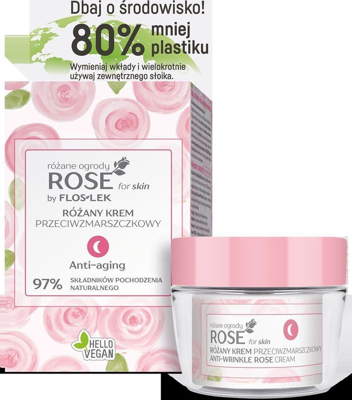 FLOSLEK Rose voor Skin Rose anti-wrinkle cream voor ECO night