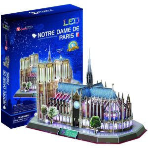 Cubic Fun LED Notre Dame - 3D puzzel met licht - 149 stukjes