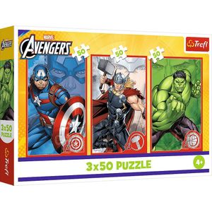 Trefl - Set 3-in-1 - Legpuzzels - Marvel Superhelden - 50 Stukjes
