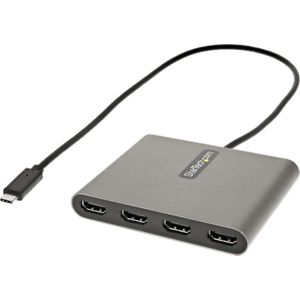 StarTech USB C naar 4 HDMI Adapter - Externe Video & Grafische Kaart - USB Type-C naar Quad HDMI Display Adapter Dongle - 1080p 60Hz - Multi Monitor Video Converter - Enkel Windows