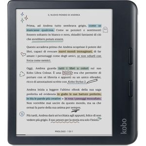 Kobo eBook-Reader eBookReader Libra Colour zwart zwart Bundle incl Stylus 2 (N428-KU-BK-K-BU)