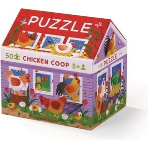 Crocodile Creek House Puzzel 50 Stuks - Kippenhok