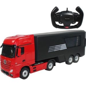 Rastar Mercedes-Benz Actros met aanhangwagen rood
