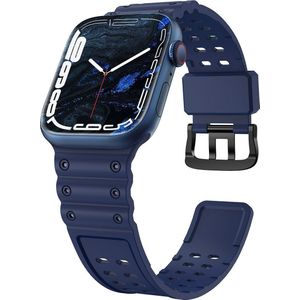 Hurtel Strap Triple Protection band Apple Watch SE, 8, 7, 6, 5, 4, 3, 2, 1 (41, 40, 38 mm) band armband marineblauw