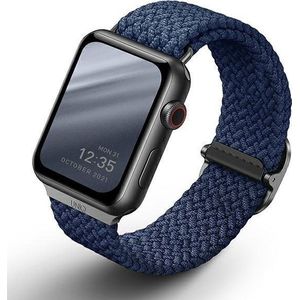 Uniq band Aspen Apple Watch 44/42mm Braided blauw/oxford blauw