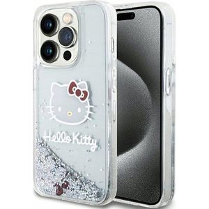 Hello Kitty Liquid Glitter Charms Kitty Head - Etui iPhone 15 Pro (zilver)