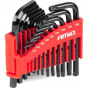 AMiO sleutels imbus hex torx crv imbusy serie zwart 22 stuks -04297