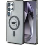 Karl Lagerfeld Etui Button Karl Head Printed Logo MagSafe Samsung Galaxy S25 Ultra zwart