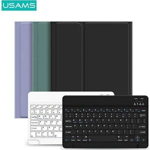 USAMS Etui Winro met klawiaturą iPad Air 10.9 inch paars etui-wit toetsenbord/paars cover-wit kayboard IP109YRU03 (US-BH655)