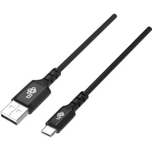 TB Cable USB-USB C 2m silicone zwart Quick Charge
