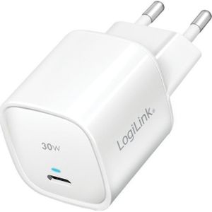 LogiLink USB Steckdosenadapter 1 x USB-C-Port(PD),GaN,30W
