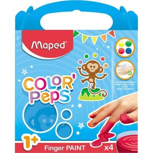 Maped M812510 vingerverf Blauw, Groen, Rood, Geel