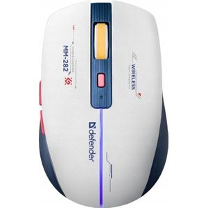 Defender muis muis draadloos DILA MM-282 optisch 1800dpi wit RGB accu 6 knopów Gaming