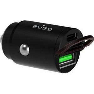 PURO oplader Mini 1x USB-A 1x USB-C 2.4 A (PUR403BLK)