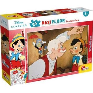 Lisciani vloerpuzzel dwustronne Maxi 24 Pinokio
