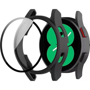 Strado 2 in 1 case case met glass voor Galaxy Watch 4 44 (zwart) universal