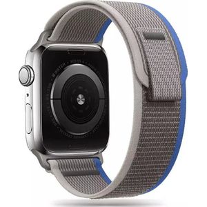 4kom.pl Smartwatch belt Nylon Band voor Apple Watch 4 / 5 / 6 / 7 / 8 / SE (38 / 40 / 41 MM) grijs/blauw