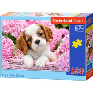 Castorland Pup in Pink Flowers 180 stukjes
