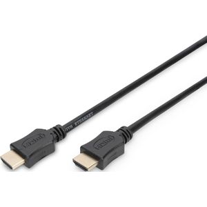 Digitus HDMI HighSpeed Ethernet HDMI,3m, Ultra HD 60p, gold, zw