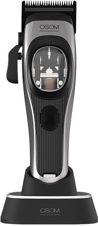 GTV Profesionali plaukų kirpimo mašinėlė OSOM Professional PRIME Cordless Hair Clipper OSOMP01GR, pilkos spalvos