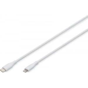 Digitus Silicone Charging cable - USB-C to Lightning - 0,5m - 60W - wit