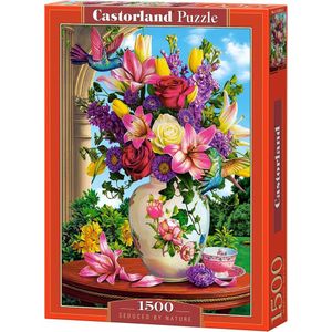 Castorland puzzel 1500 pieces vaas met bloemen - Hummingbirds