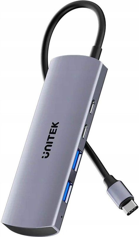 UNITEK Hub 4 in 1 USB-C 10 Gbps, 2x USB-A en 2x USB-C H1112DGY01