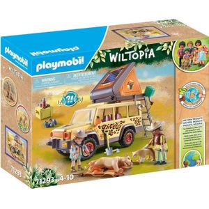 PLAYMOBIL Wiltopia - Met de terreinwagen bij de leeuwen