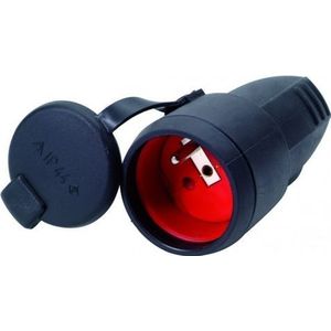 PROFILE Tegenstekker Rubber 16A Zwart