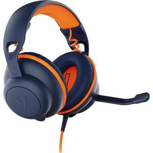 V7 HU590E hoofdtelefoon/headset Bedraad Hoofdband Onderwijs USB Type-C / USB Type-A Blauw, Oranje