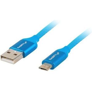 Lanberg cable Premium Quick Charge 3.0, USB Micro-B(M)->A(M) 1M blauw