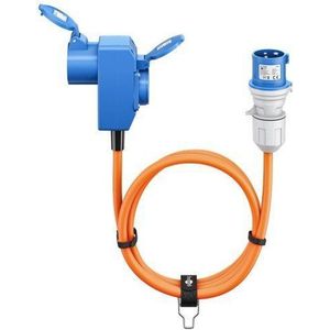 goobay Kabel adaptera CEE, wtyczka CEE voor 90 stopcontacten CEE en stopcontacten styku ochronnego, 5 m - Długość kabla 5 m