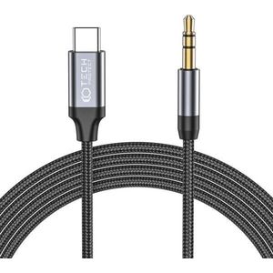 Tech-Protect Kabel USB USB-C - mini Jack 3.5 mm 1 m zwart (THP1582)