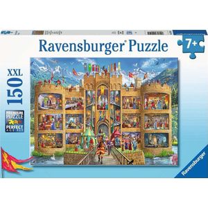 Kijkje in het Ridderkasteel Puzzel (150 XXL stukjes) - Thema Ridders