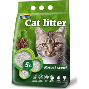 HILTON bentoniet klonterende bos kattenbakvulling - 5 l