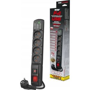 Acar SURGE PROTECTOR ACAR F4 USB A+C 3M 4X FRENCH PD