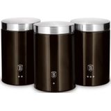 Berlinger Haus Set van 3 containers BH/6828 metaal Line Shiny zwart Edition