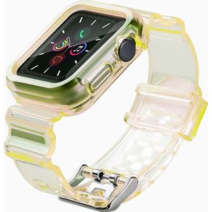 Hurtel Strap licht Set siliconen band band armband armband etui voor zegarka Watch 6 44mm / Watch 5 44mm / Watch 4 44mm / Watch SE 44mm geel