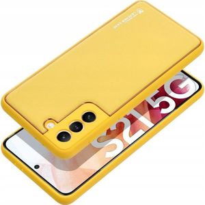 tas LEATHER CASE leer voor SAMSUNG S24 geel