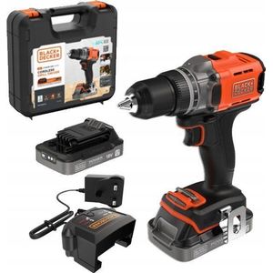 Black & Decker zwart&Decker accu-Bohrschrauber 18V 2x2Ah.2G.Kof BCD382D2XK