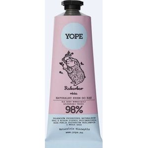 Yope natuurlijk crème voor handen, Rabarbar en róża 50 ml