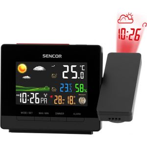 Sencor Stacja pogodowa Sencor z projektorem SWS 5400 - Weerstation - Veelkleurig - Zwart
