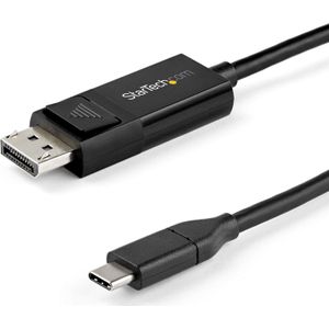 StarTech 1m USB-C naar DisplayPort 1.4 kabel 8K 60Hz/4K - Bidirectionele DP naar USB-C of USB-C naar DP Video Adapterkabel - HBR3/HDR/DSC - USB Type-C/TB3 Monitorkabel