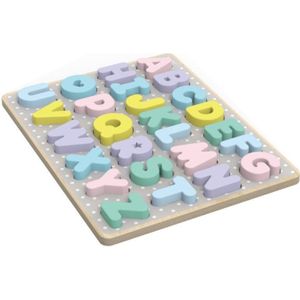 iWood Alphabet puzzel wo oden pastel kleur